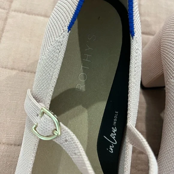 Rothy’s Ballerina Pink Mary Jane Block Heels. SHOES ARE PINK, NOT WHITE! - Picture 7 of 10